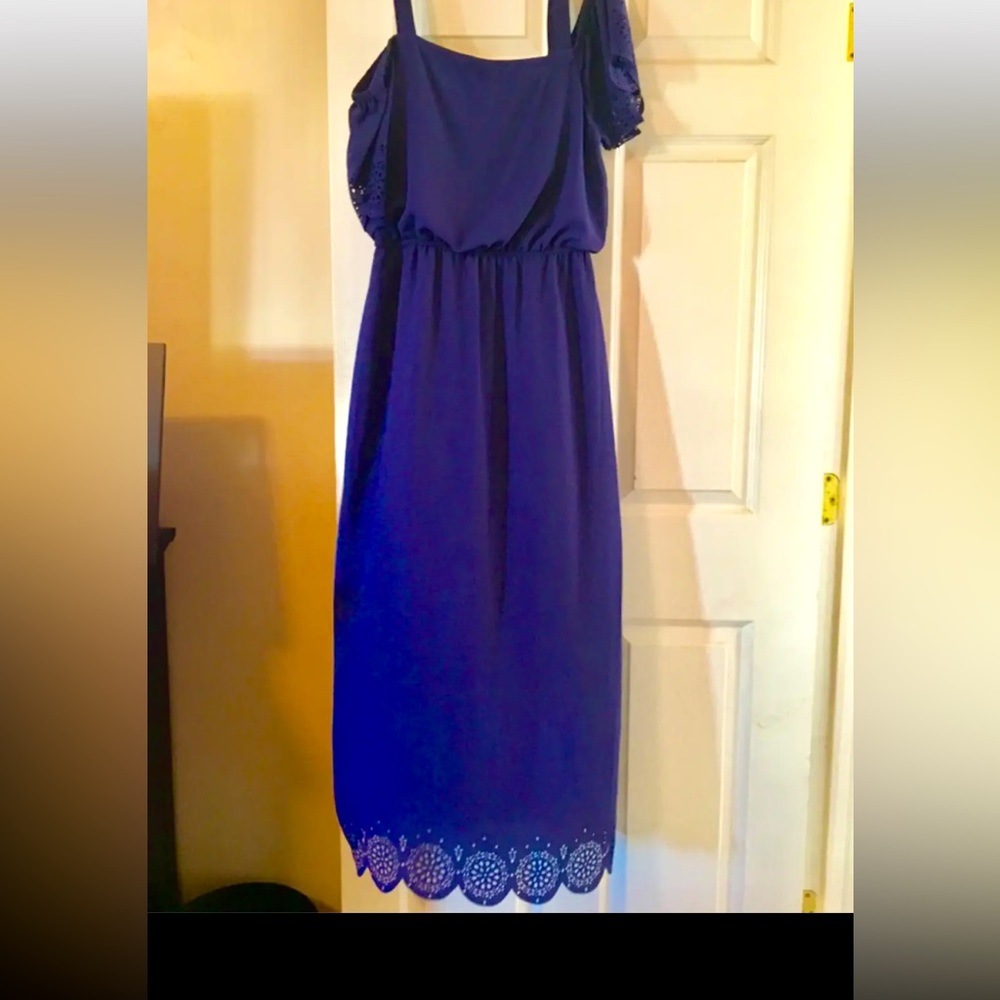 Women’s maxi navy blue dress Sz 8